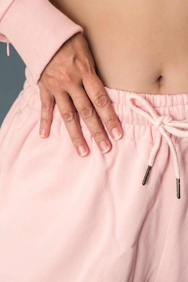 tuta felpata donna rosa