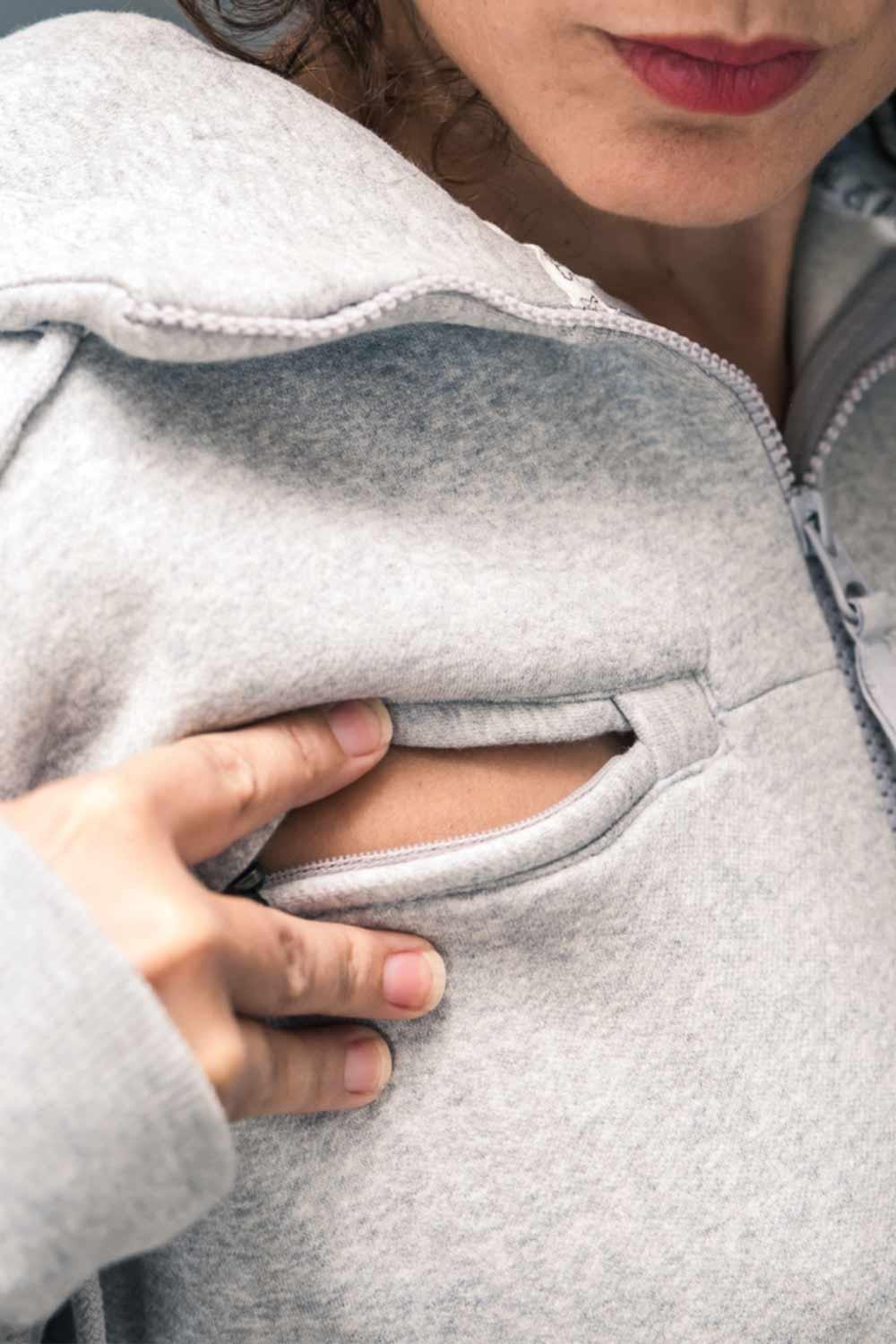 Felpa con cerniere per fare la chemioterapia