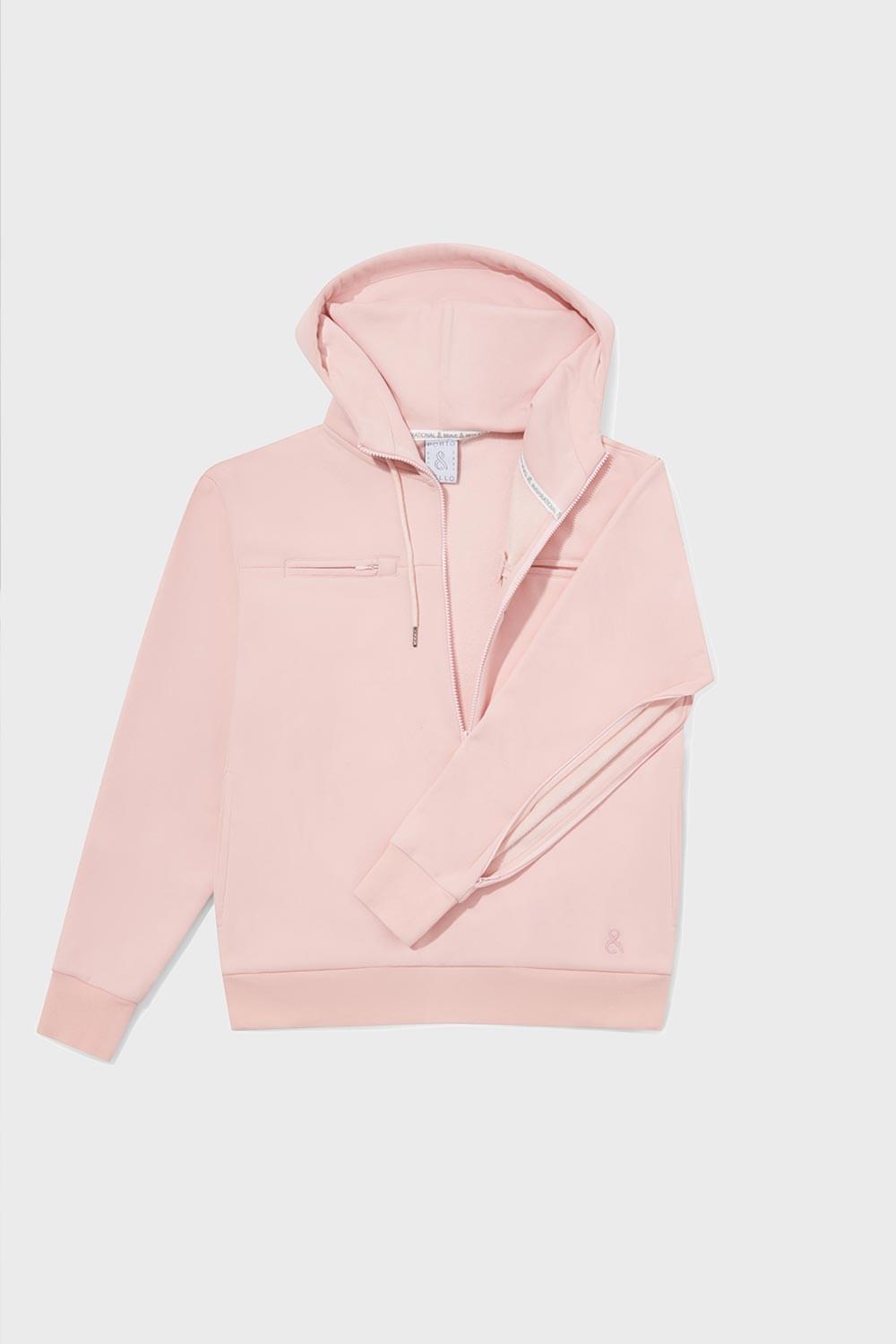 Felpa con cappuccio rosa - immagine 2