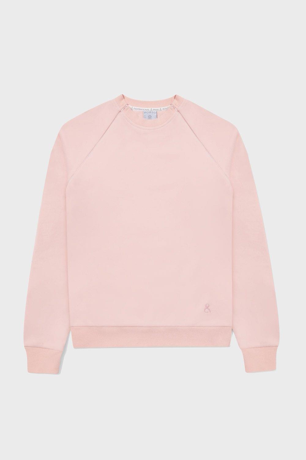 Felpa girocollo rosa