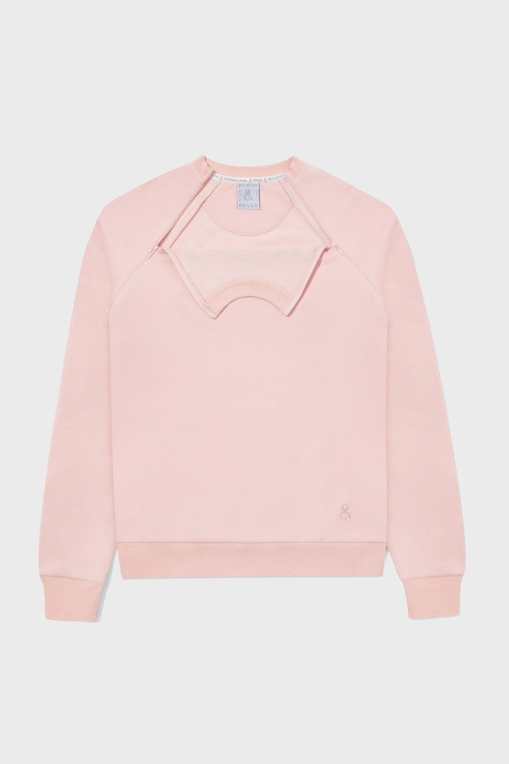 Felpa girocollo rosa - immagine 2