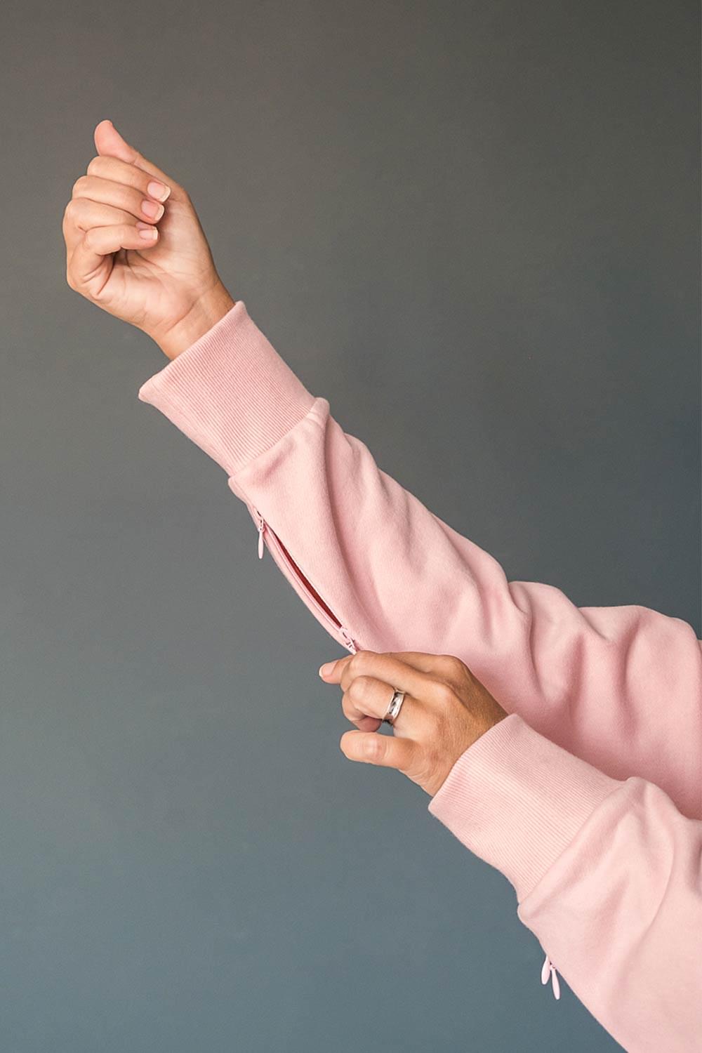 Felpa girocollo rosa - immagine 4